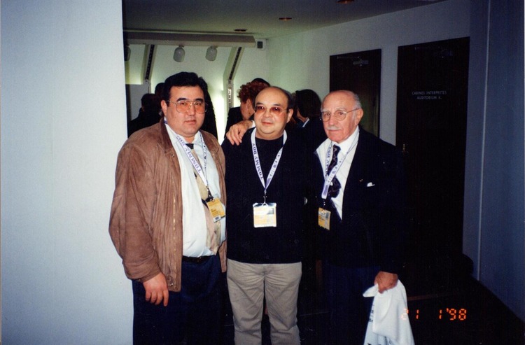 МИДЕМ 1998, Канны. С Сериком Туржановым и Президентом ФИДОФ  Морено